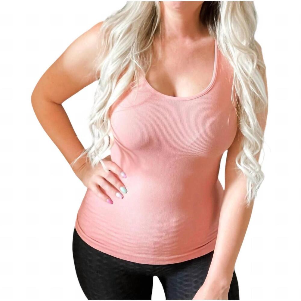 NEW 2NE1 APPAREL racerback seamless tank top in mauve